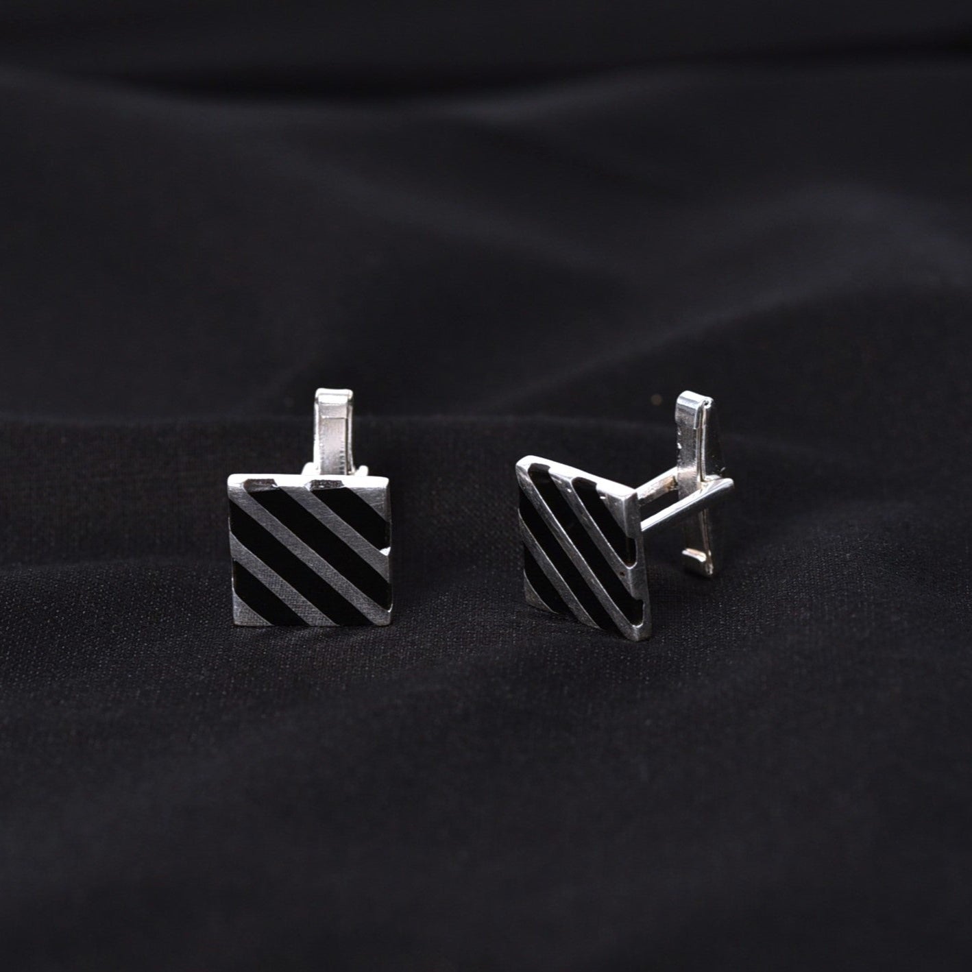 Square Strips Cufflinks