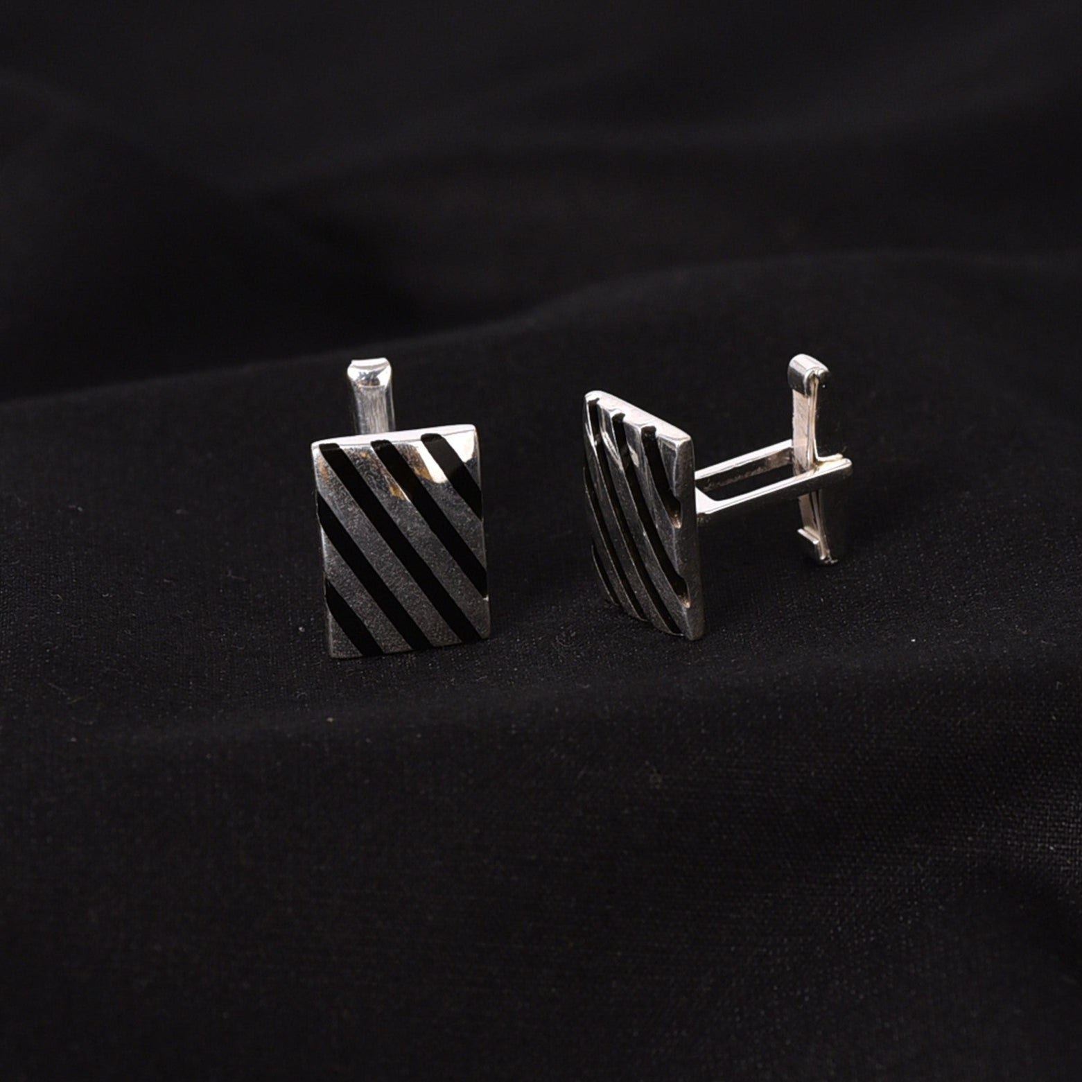 Slanting Strips Cufflinks