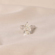 Silver Pear-Cut Ring