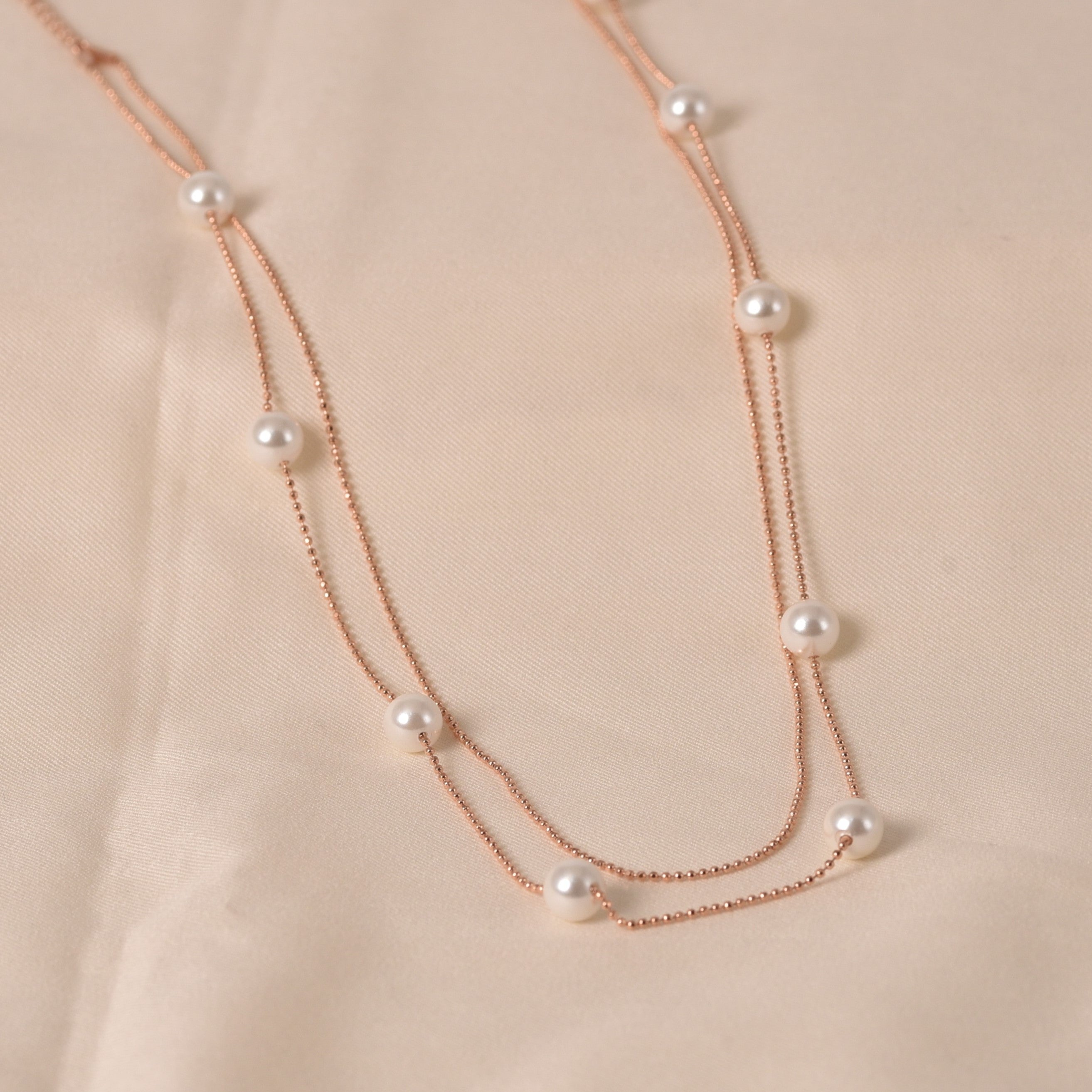 Beaded Pearl Necklace