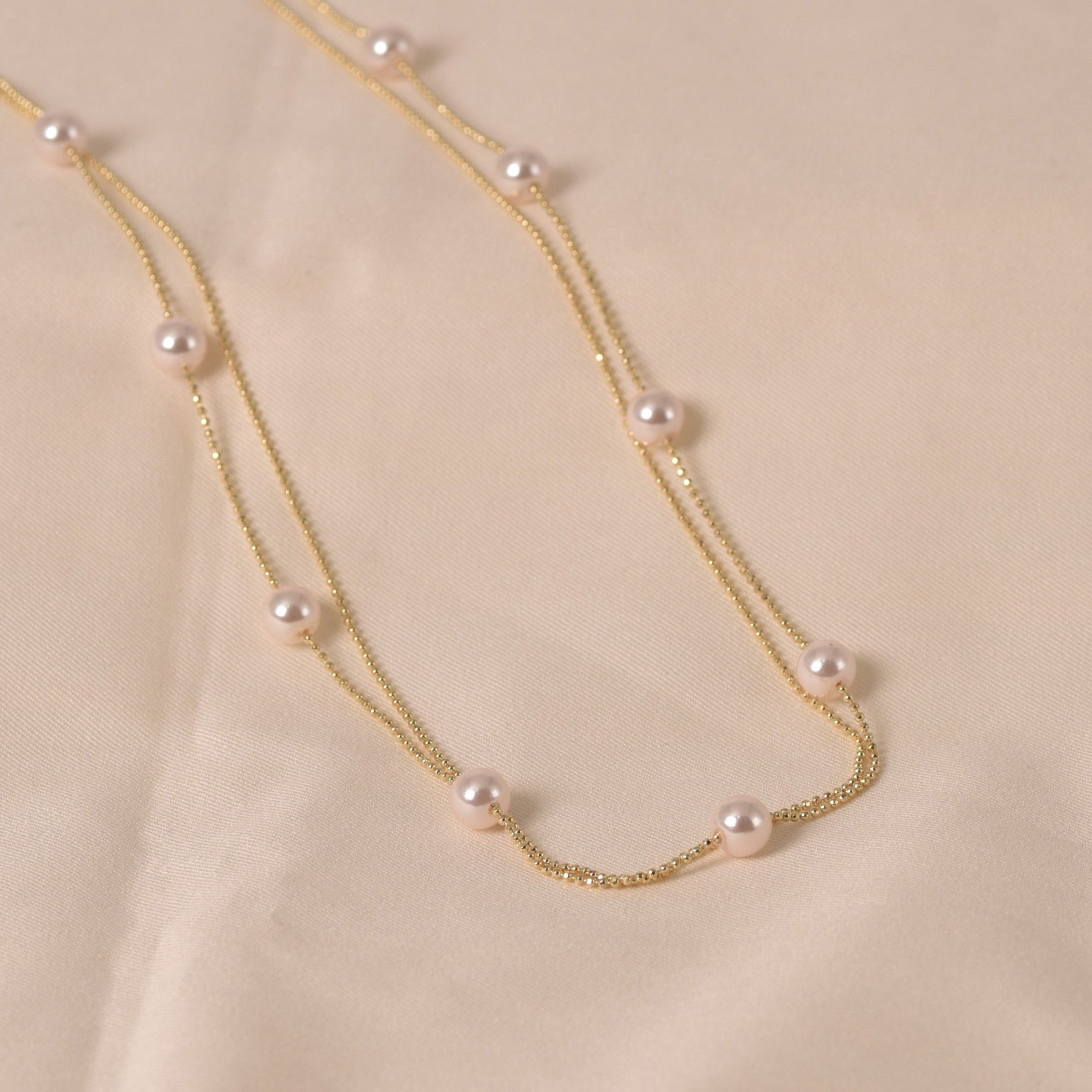 Beaded Pearl Necklace