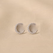 Silver Vanbelle Half Moon Earrings