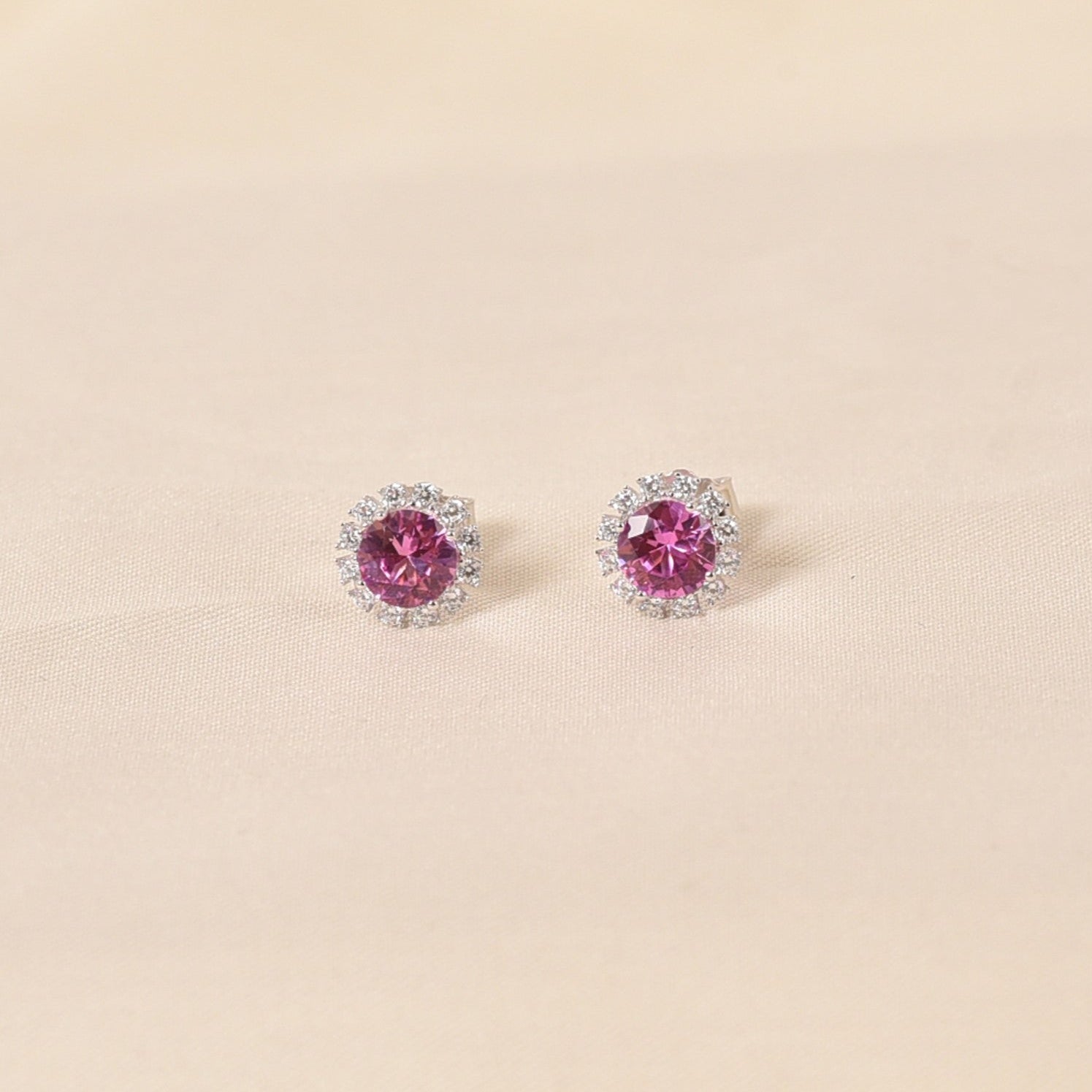 Zinnia Studs - Pink