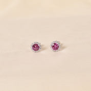 Zinnia Studs - Pink