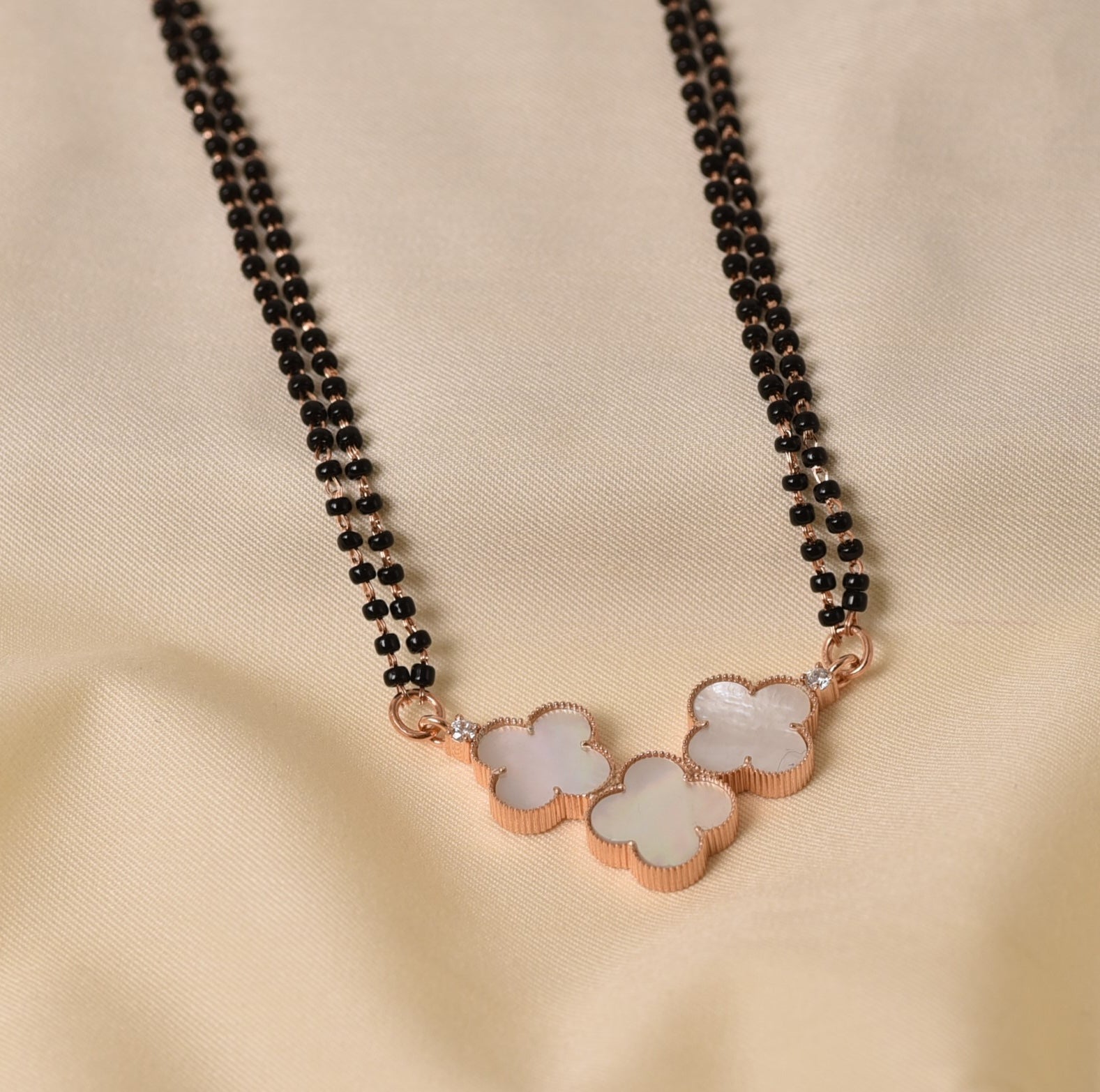 Rose Gold Cleef Mangalsutra