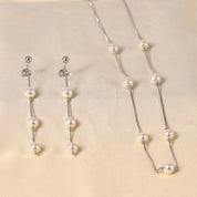 7 Pearl Pensieve Necklace Set - Silver